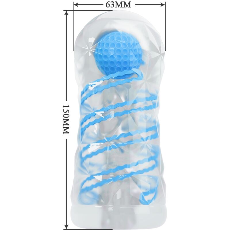 Small blue spiral masturbator