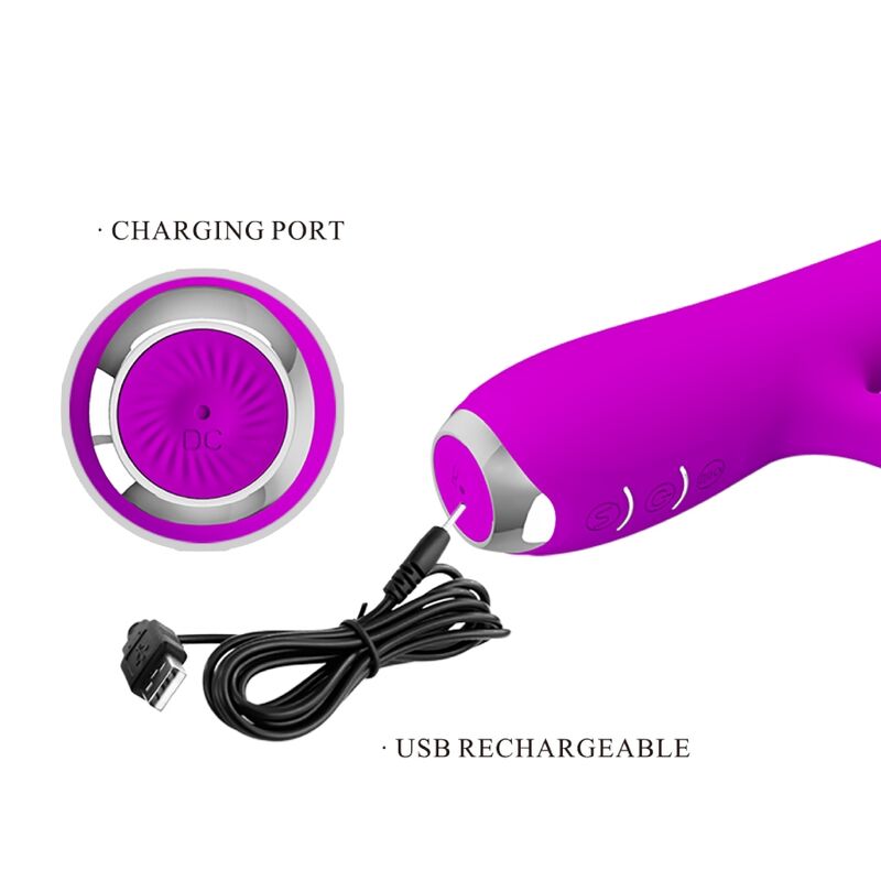 Rachel Rechargeable Vibrator with Suction Cup Purple
