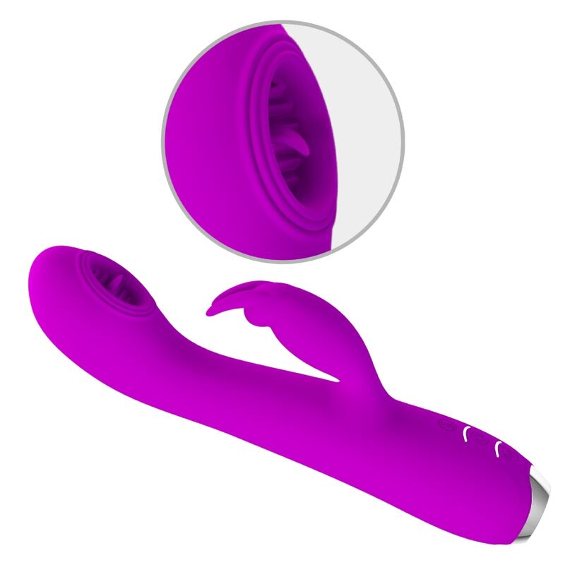 Rachel Rechargeable Vibrator with Suction Cup Purple