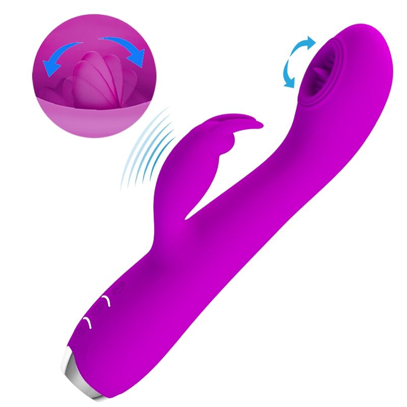 Rachel Rechargeable Vibrator with Suction Cup Purple