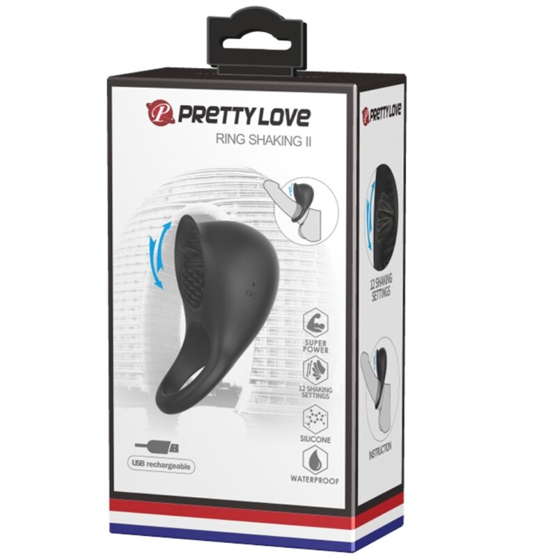Vibrating penis ring with black tongue