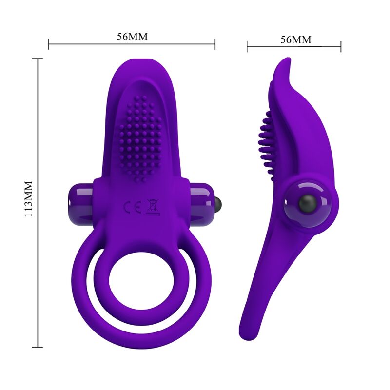 Purple Vibrating Penis Ring