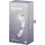 Transparent double crystal dildo