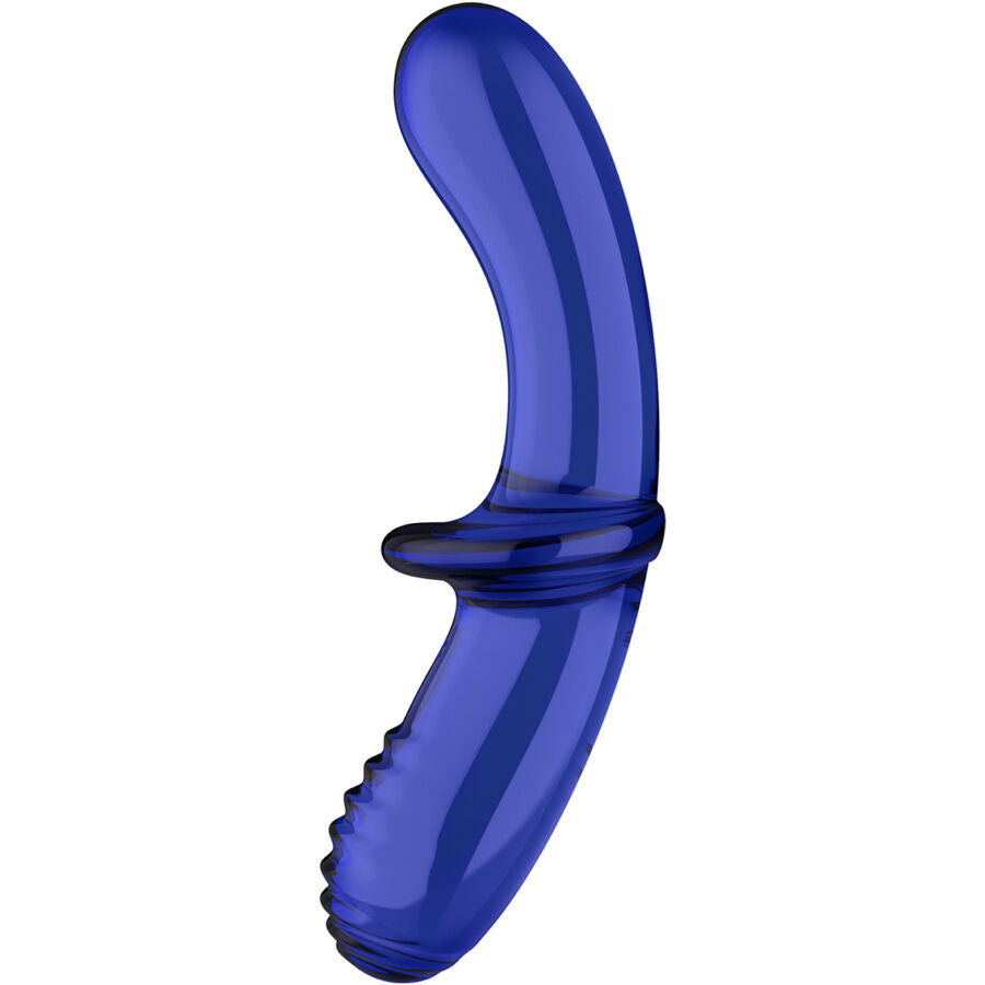 Transparent double crystal dildo