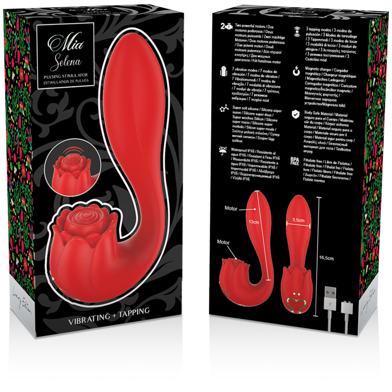 Selena Vibrating Stimulator + Tapping Red