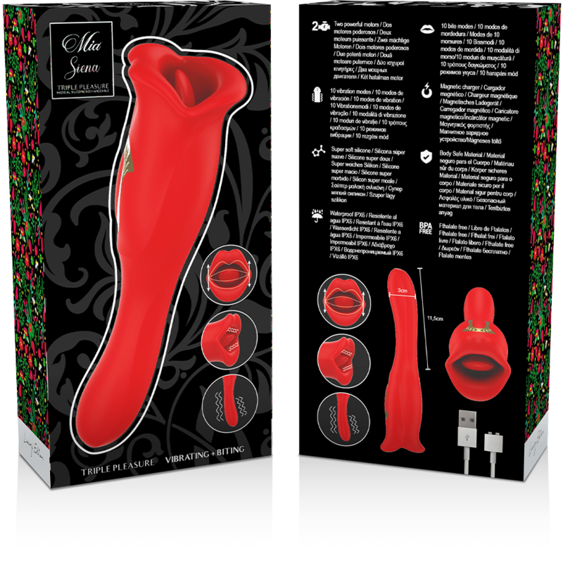 Siena triple vibrating + biting pleasure