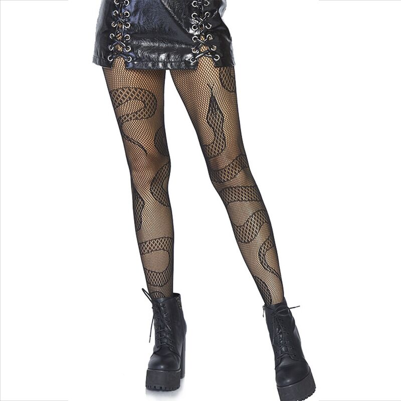 Black snake net stockings