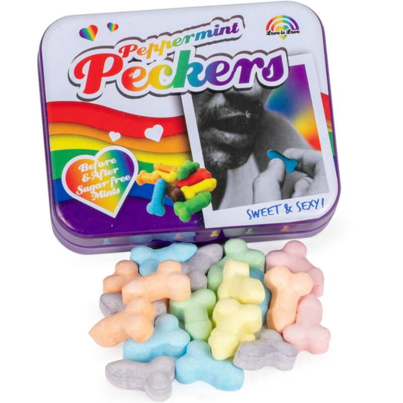 Bonbon arc-en-ciel à la menthe peckers