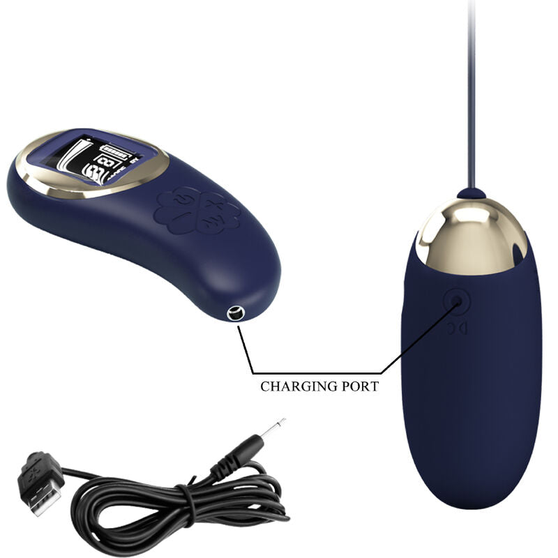 Télécommande oeuf vibrant mina bleu