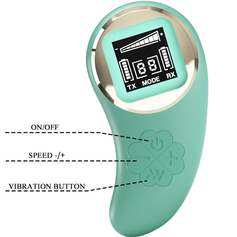Mine doeufs vibrants télécommande verte
