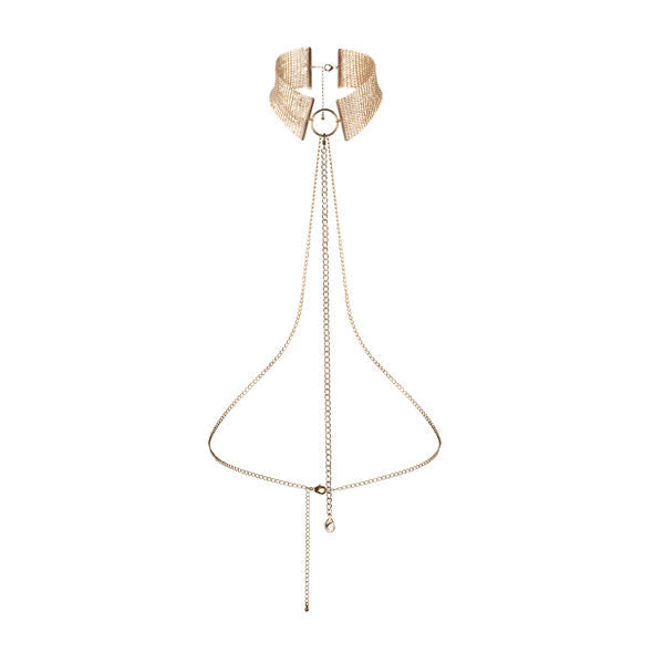 Désir métallique collier métallisé doré