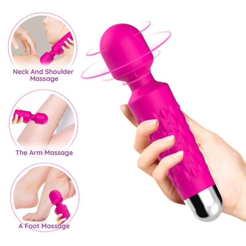 Masseur & vibrateur postman tête super flexible fuchsia