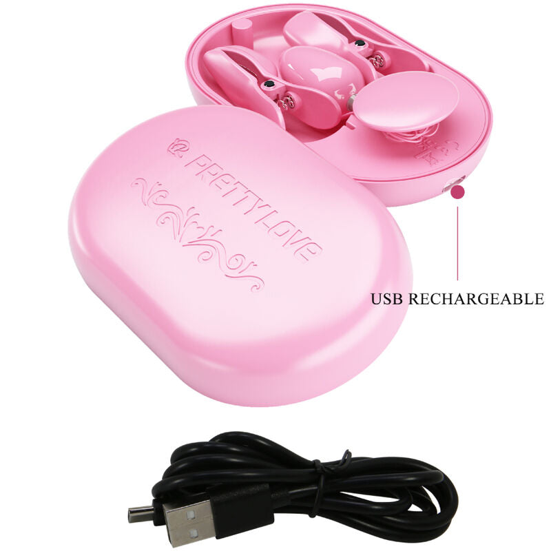 Surprise box of pink electrostimulation clamps