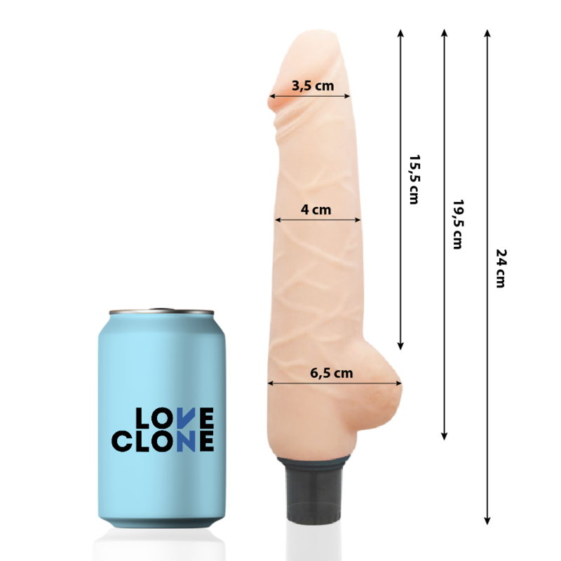 Harald self-lubricating vibrator 24 cm -o- 4 cm