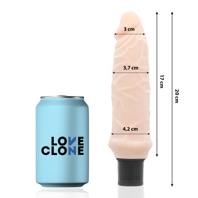 Self-lubricating vibrator ivar 20 cm -o- 3.7 cm