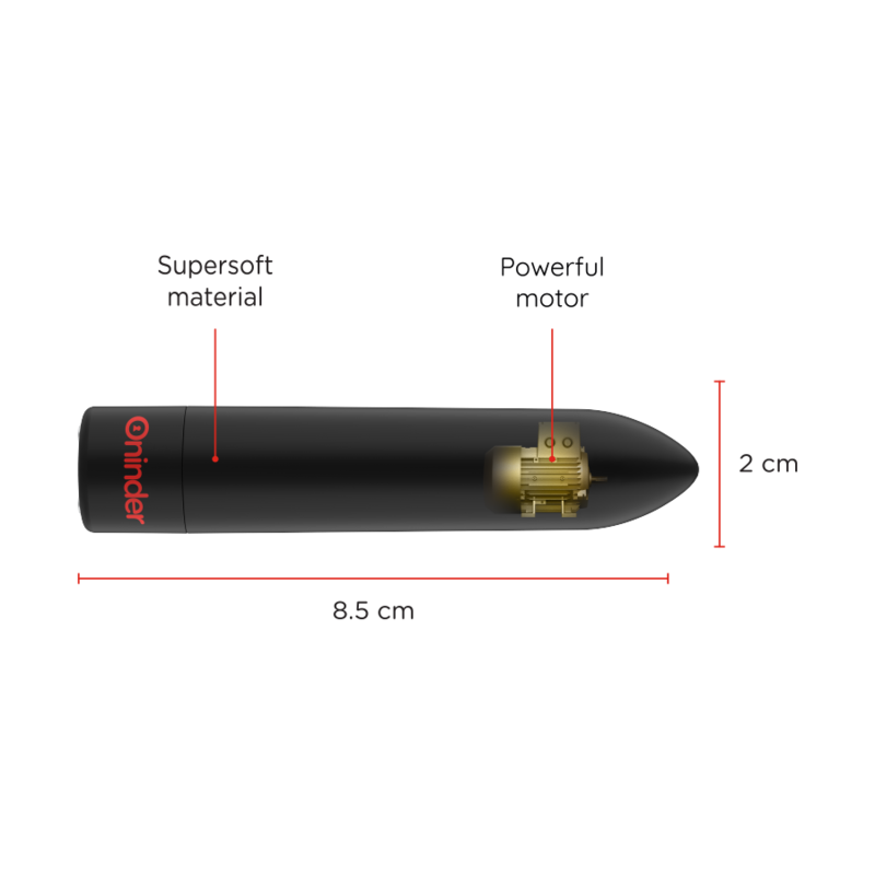Berlin black bullet vibrator 9 modes 8.5 x 2 cm - free app