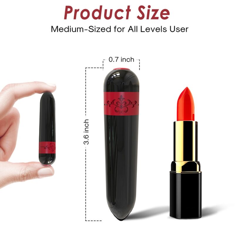 Remote control bullet vibrator rocket black