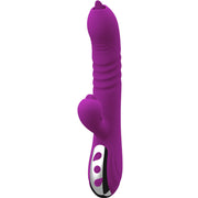 Fairy multifunction vibrator double tongue heat effect purple