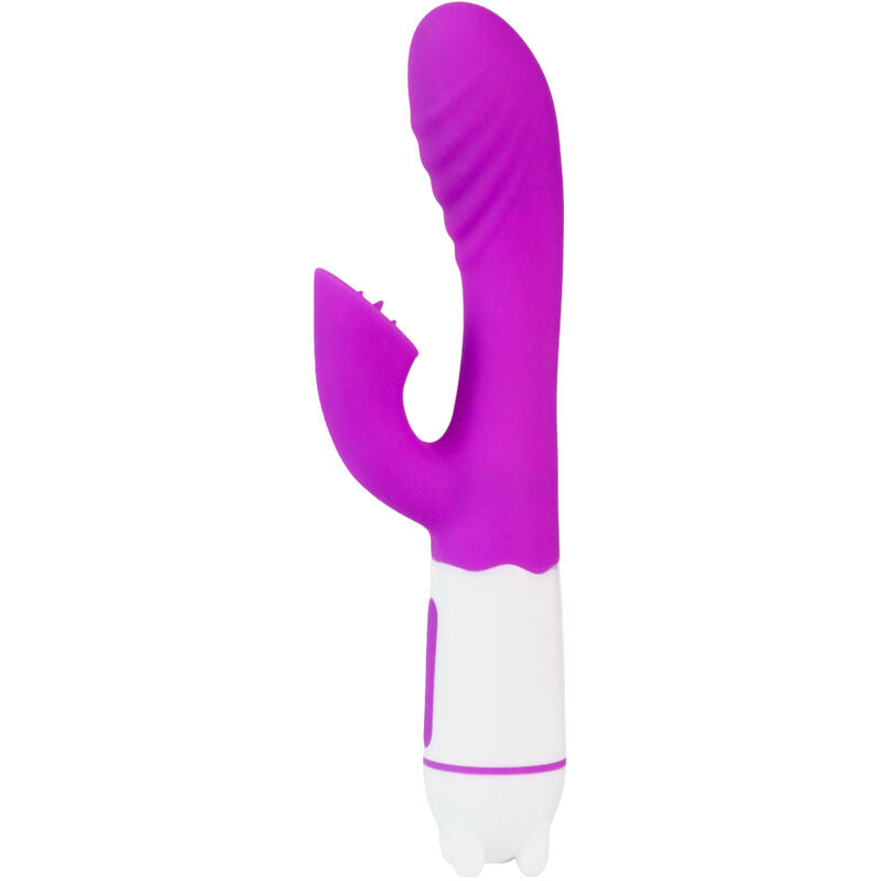 Happy vibrateur & stimulateur avec langue rechargeable violet