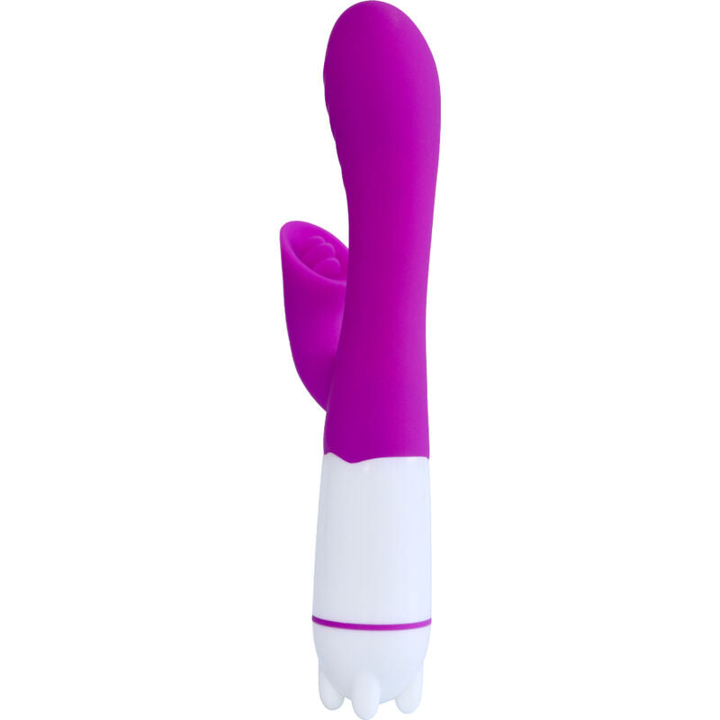 Happy vibrateur & stimulateur avec langue rechargeable violet