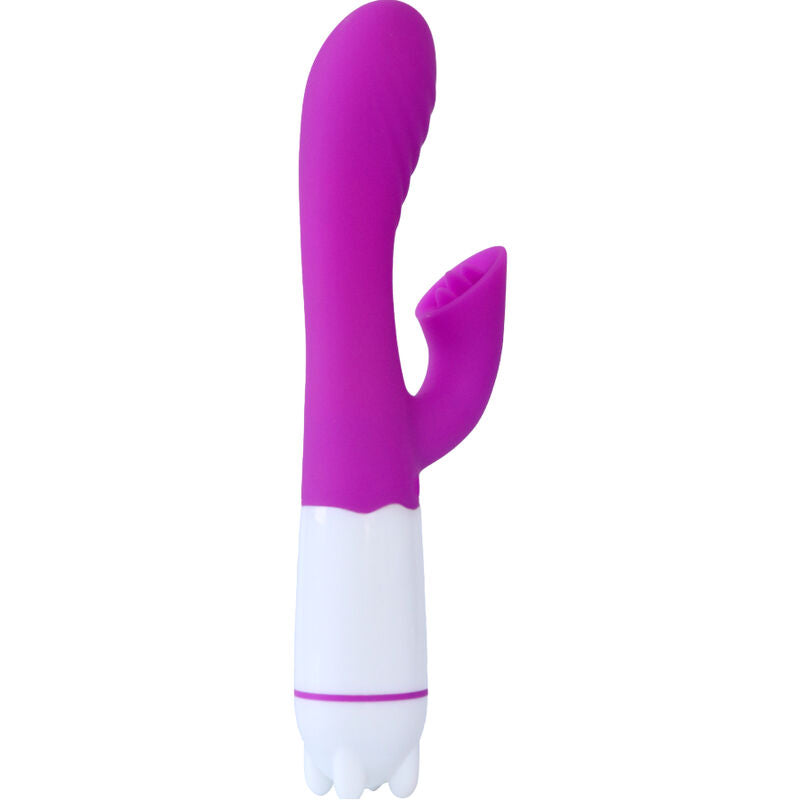 Happy vibrateur & stimulateur avec langue rechargeable violet
