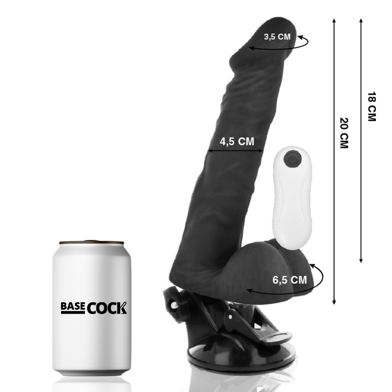Natural articulated remote control vibrator 20 cm -o- 4.5 cm