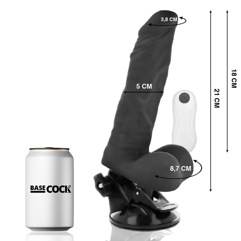 Natural articulated remote control vibrator 21 cm -o- 5 cm