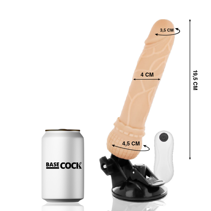 Realistic Natural Remote Control Vibrator 19.5cm -o- 4cm