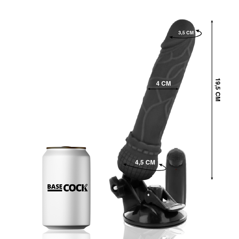 Realistic vibrator remote control natural 19.5 cm -o- 4 cm