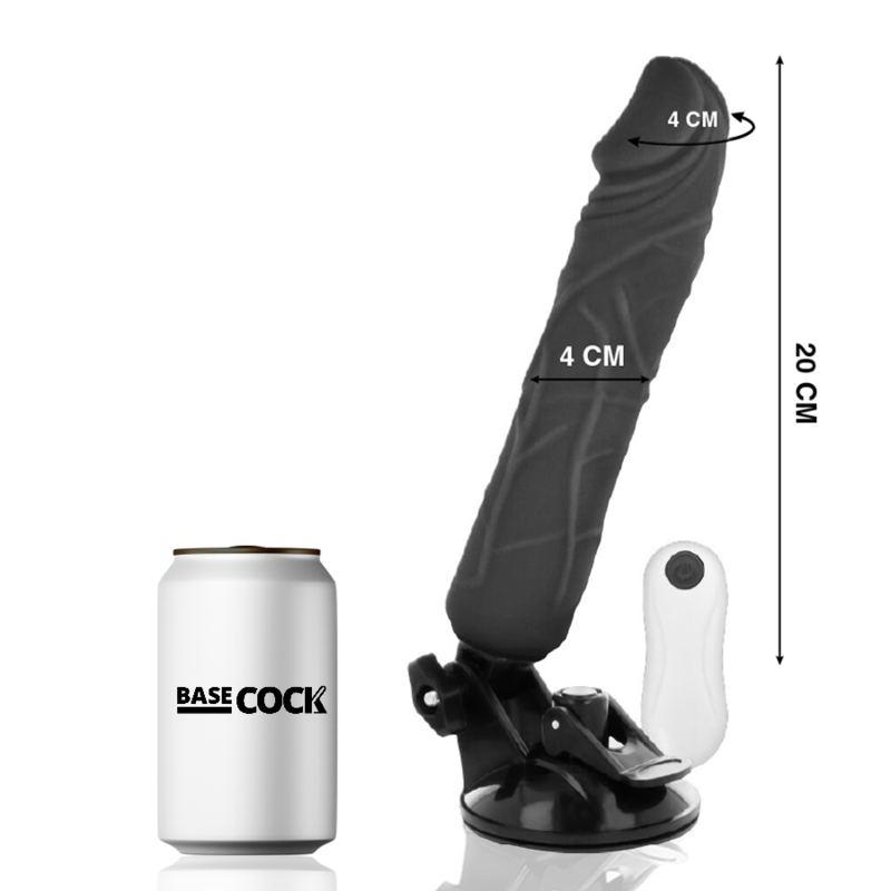 Realistic vibrator remote control natural 20 cm -o- 4 cm
