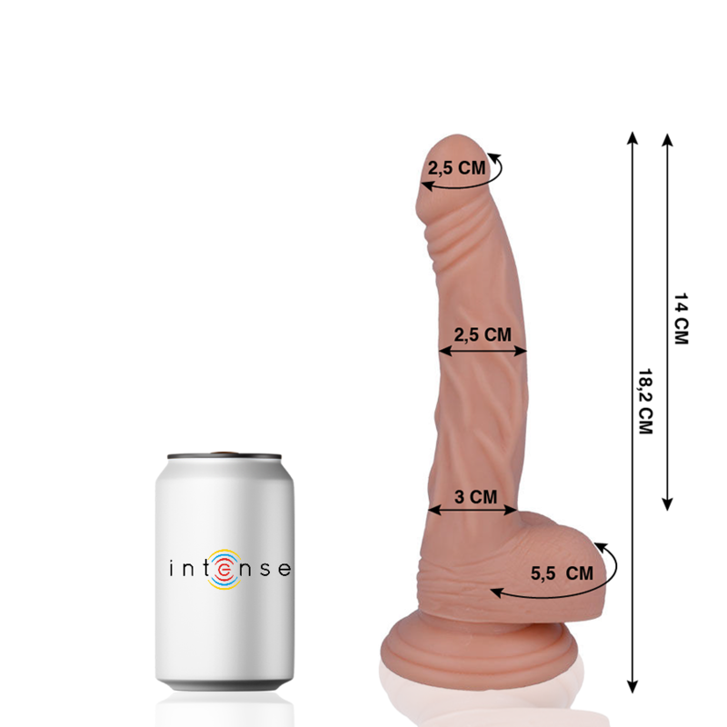 12 realistic penis 18.2 cm -o- 2.5 cm