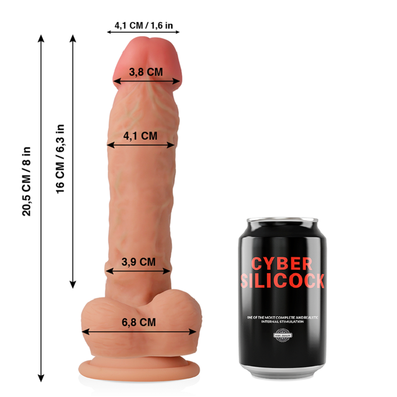 Ultra realistic soft liquid silicone dong 20.5 cm -o- 4.1 cm