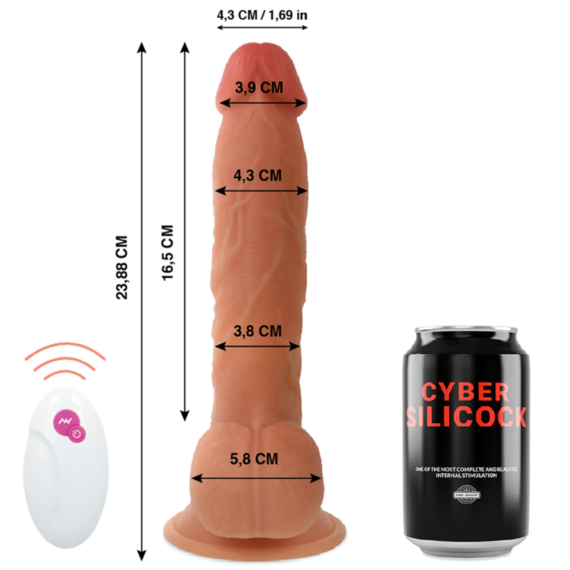 Realistic remote control mr john 23.88 cm -o- 4.3 cm