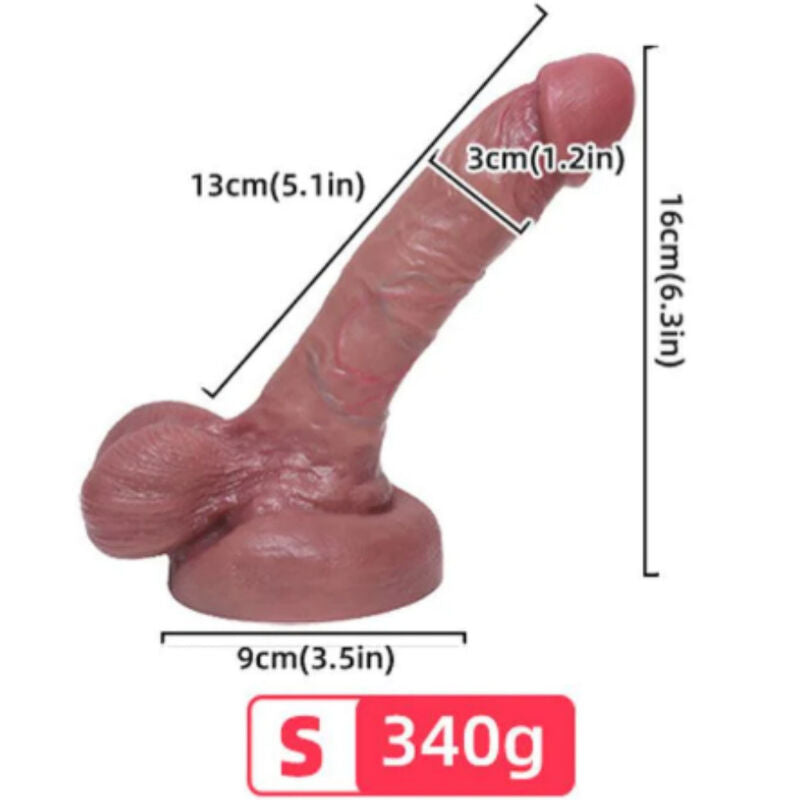 Gode réaliste en silicone liquide 13 cm