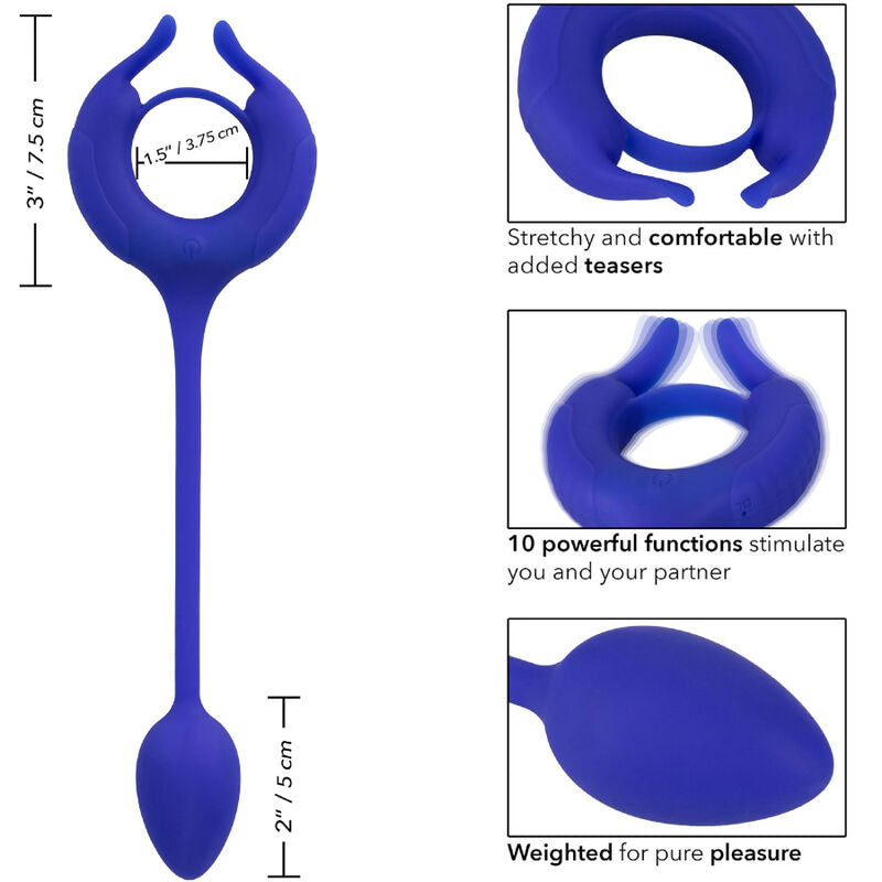 Admiral Blue Weighted Cock Ring