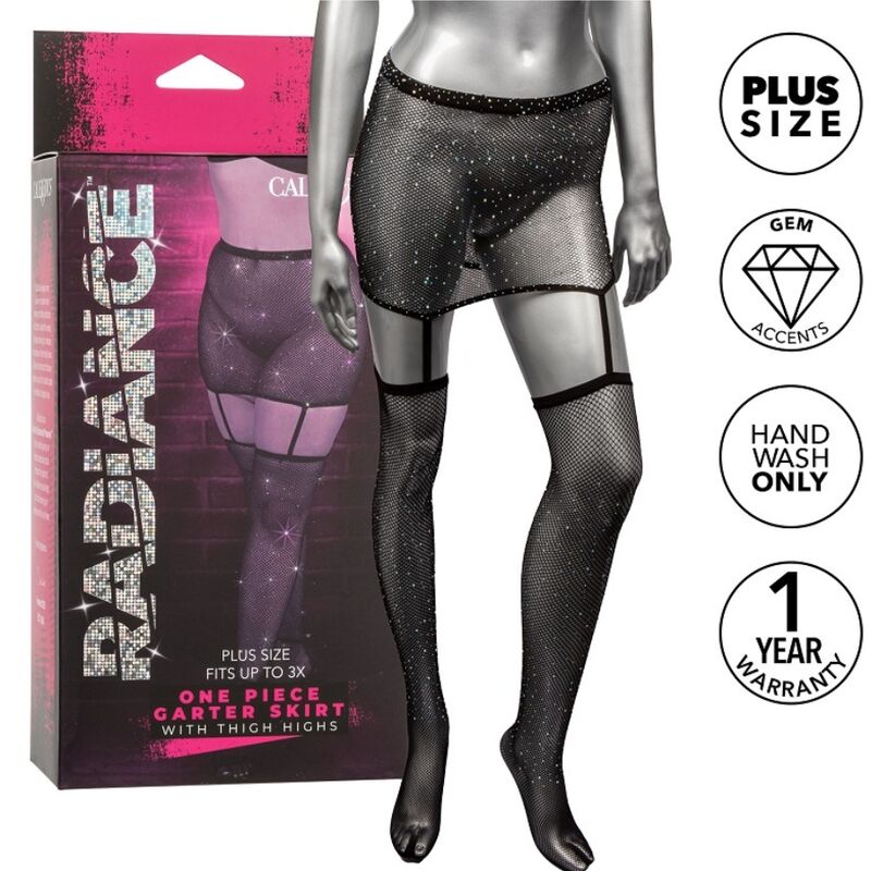 Radiance jupe jarretières cuisses grande taille