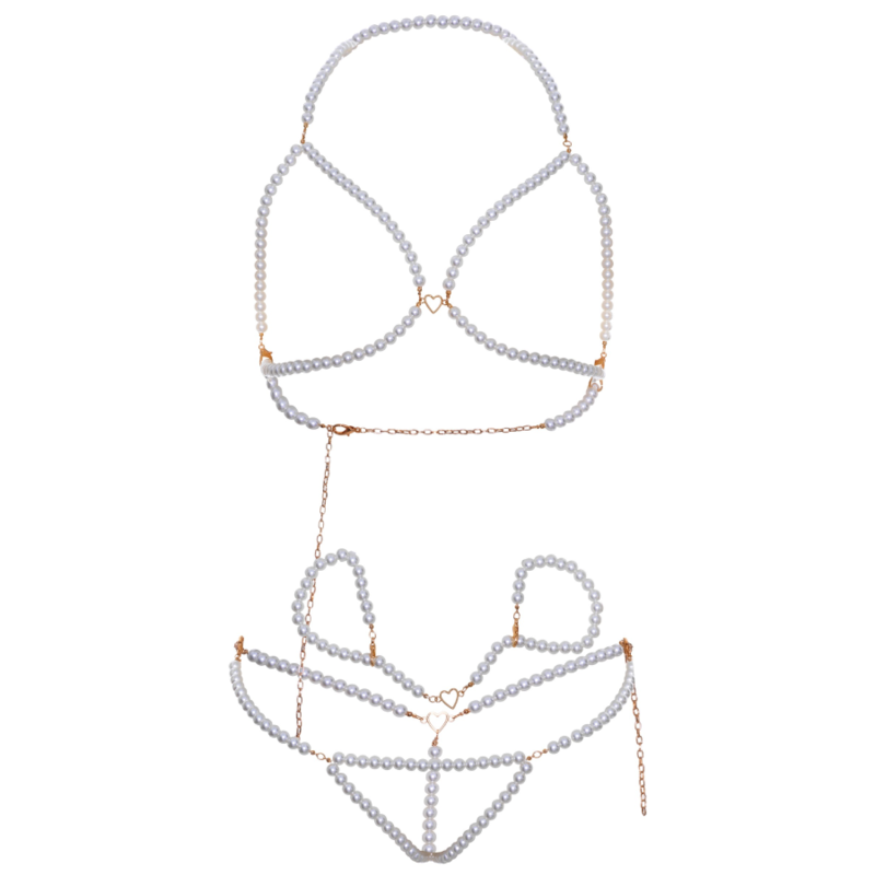 Pearl bra and thong bracelet set