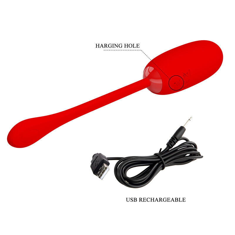 Oeuf vibrant julius imperméable-rechargeable rouge