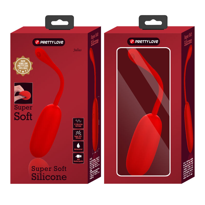 Oeuf vibrant julius imperméable-rechargeable rouge