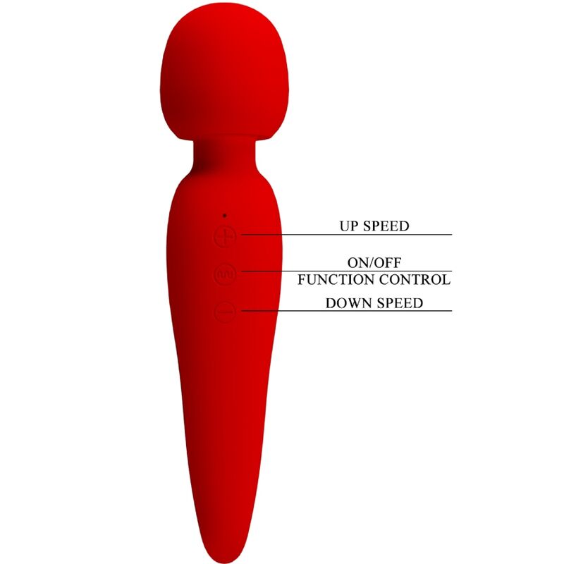 Meredith Massager 12 Vibration Modes Red