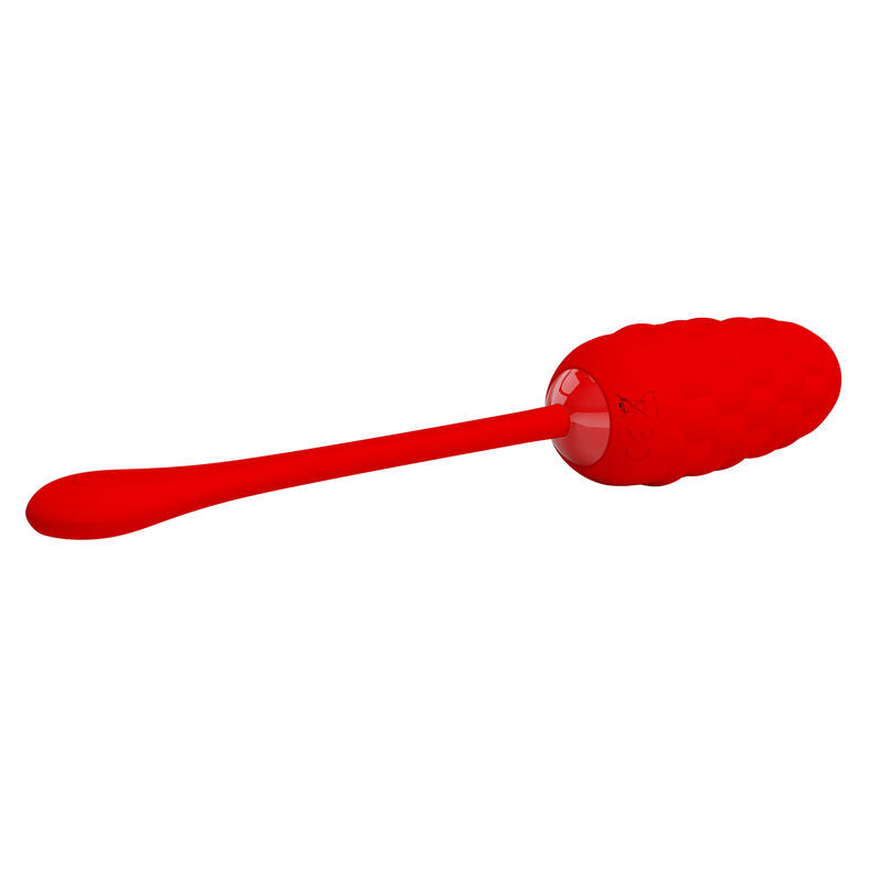 Rechargeable marine texture vibrating egg red