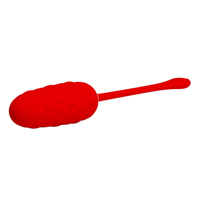 Rechargeable marine texture vibrating egg red