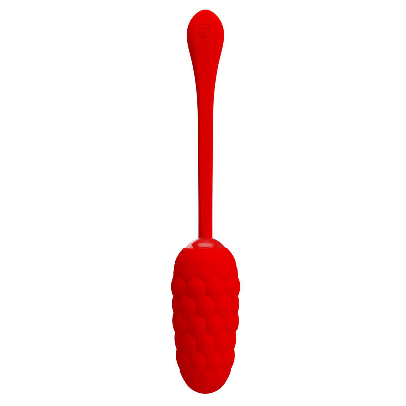 Rechargeable marine texture vibrating egg red