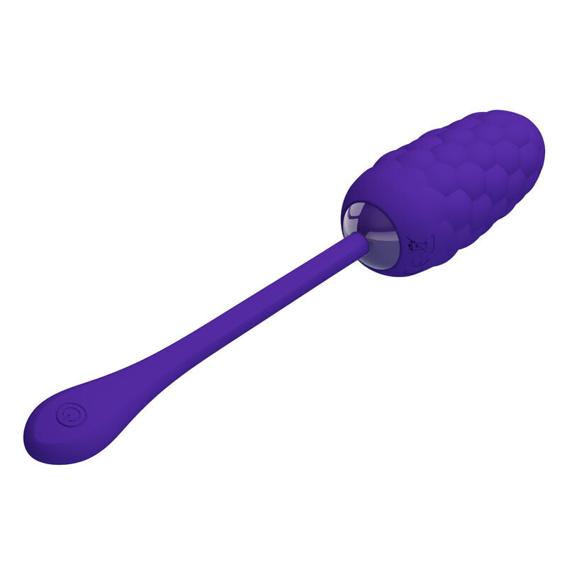 Rechargeable marine texture vibrating egg purple