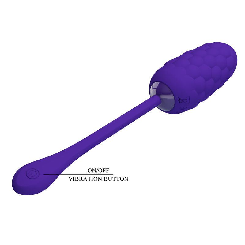 Rechargeable marine texture vibrating egg purple