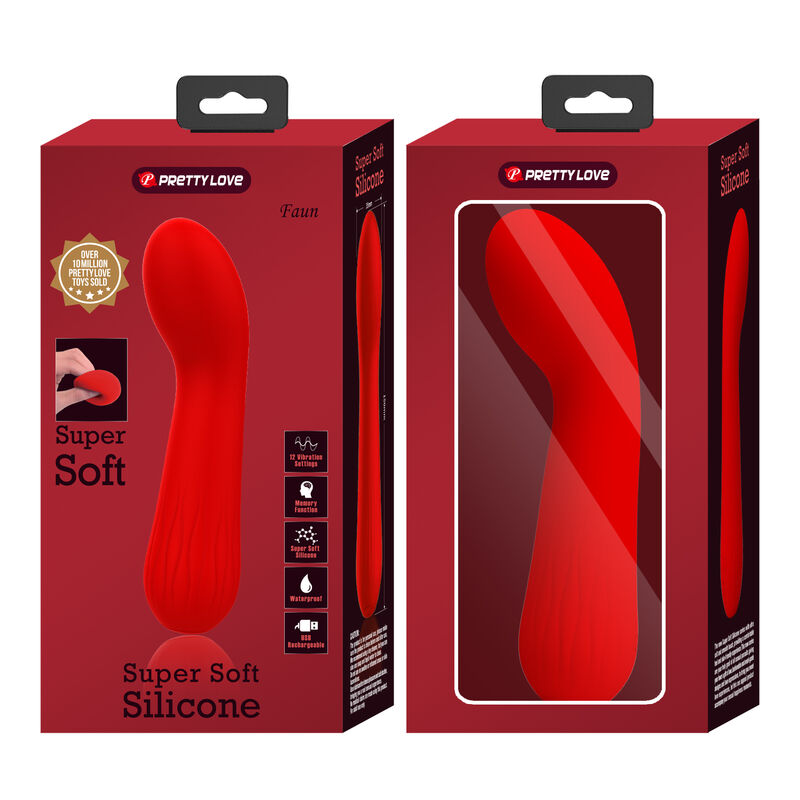 Rechargeable Faun Vibrator Red