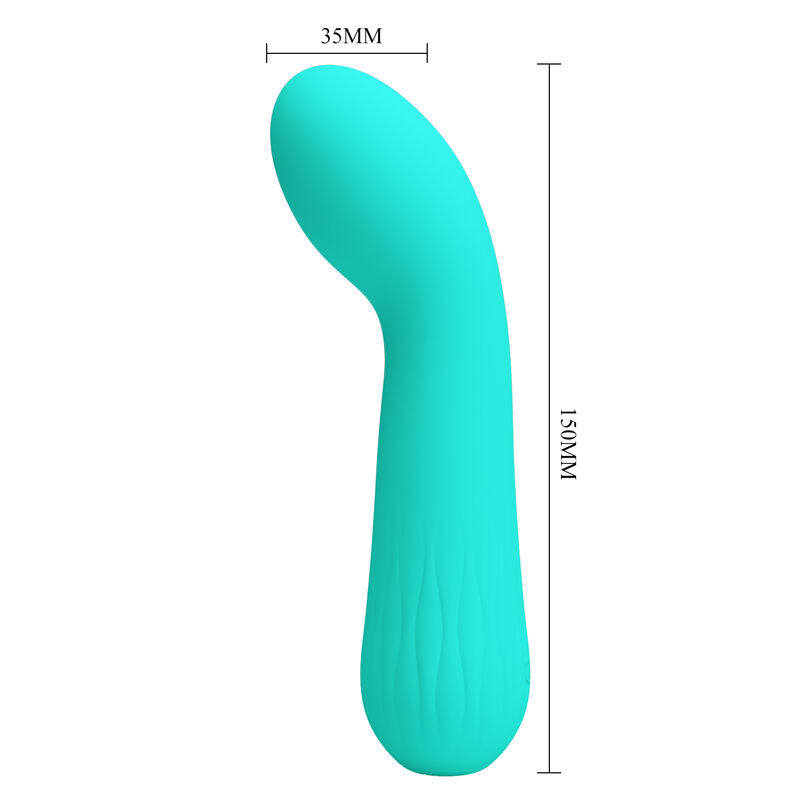 Faun rechargeable vibrator, aqua green