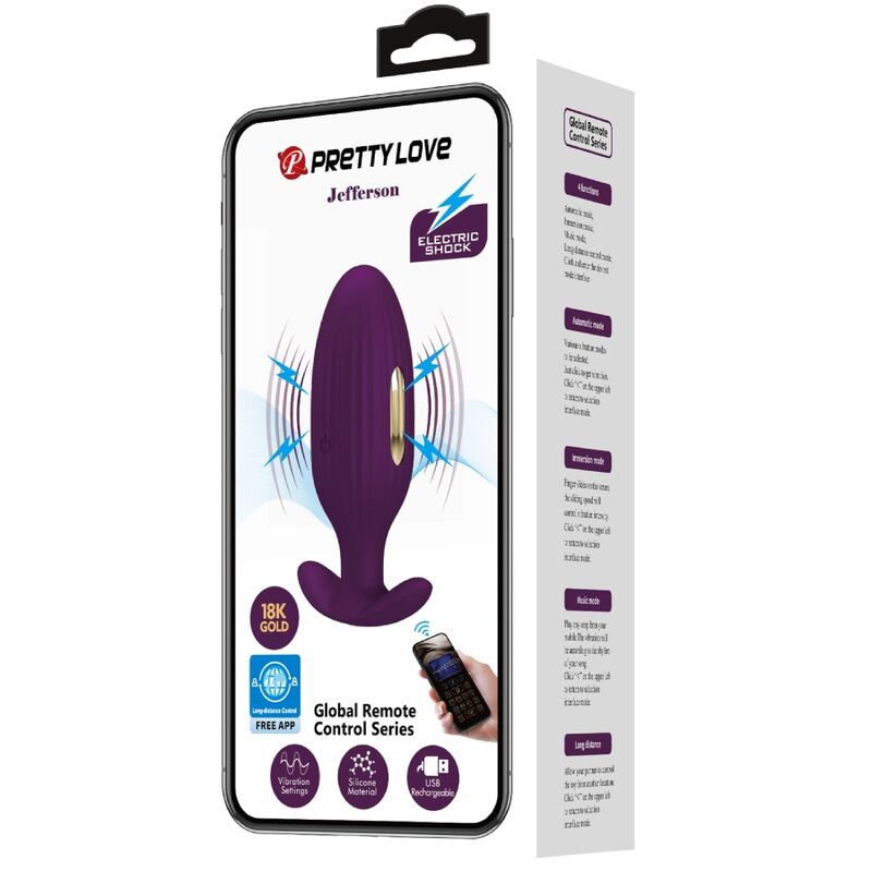 Jefferson Purple App Controlled Anal Plug