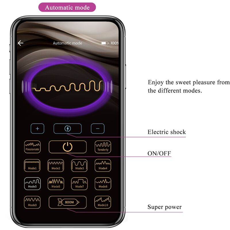 Jefferson Purple App Controlled Anal Plug