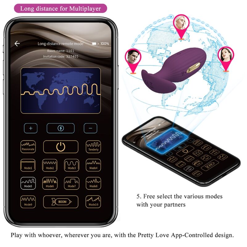 Jefferson Purple App Controlled Anal Plug